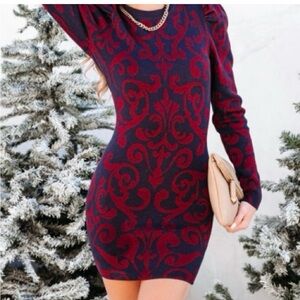 VICI Vittoria Knit Navy Mini Dress – Size Small